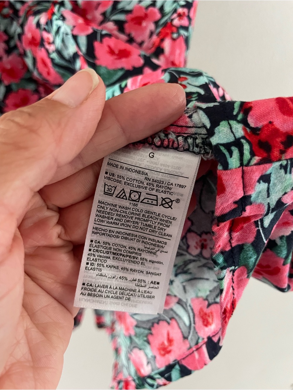 Old Navy Black Floral Mini Dress with Pink & Green Print - Picture 3 of 5